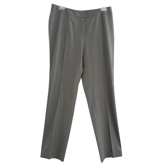Lafayette 148 Pant Size 6 Wool Elastane Gray Taupe Stretch Career Trouser - Picture 1 of 10